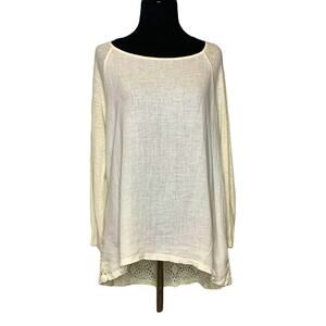 People Like Frank cream long sleeves boho tunic top size 8